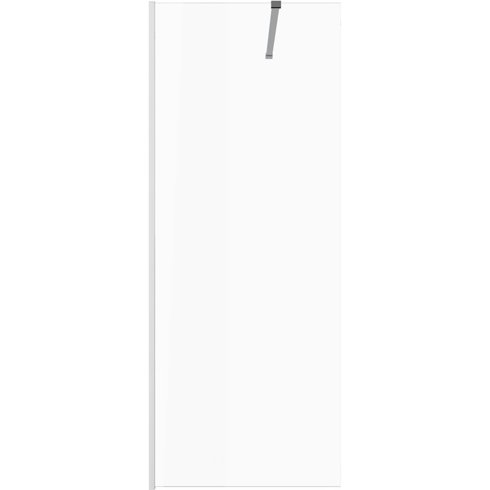Bathstore Nero Glass Wetroom Shower Panel with Chrome Profile and Side Bar 500mm Image 4