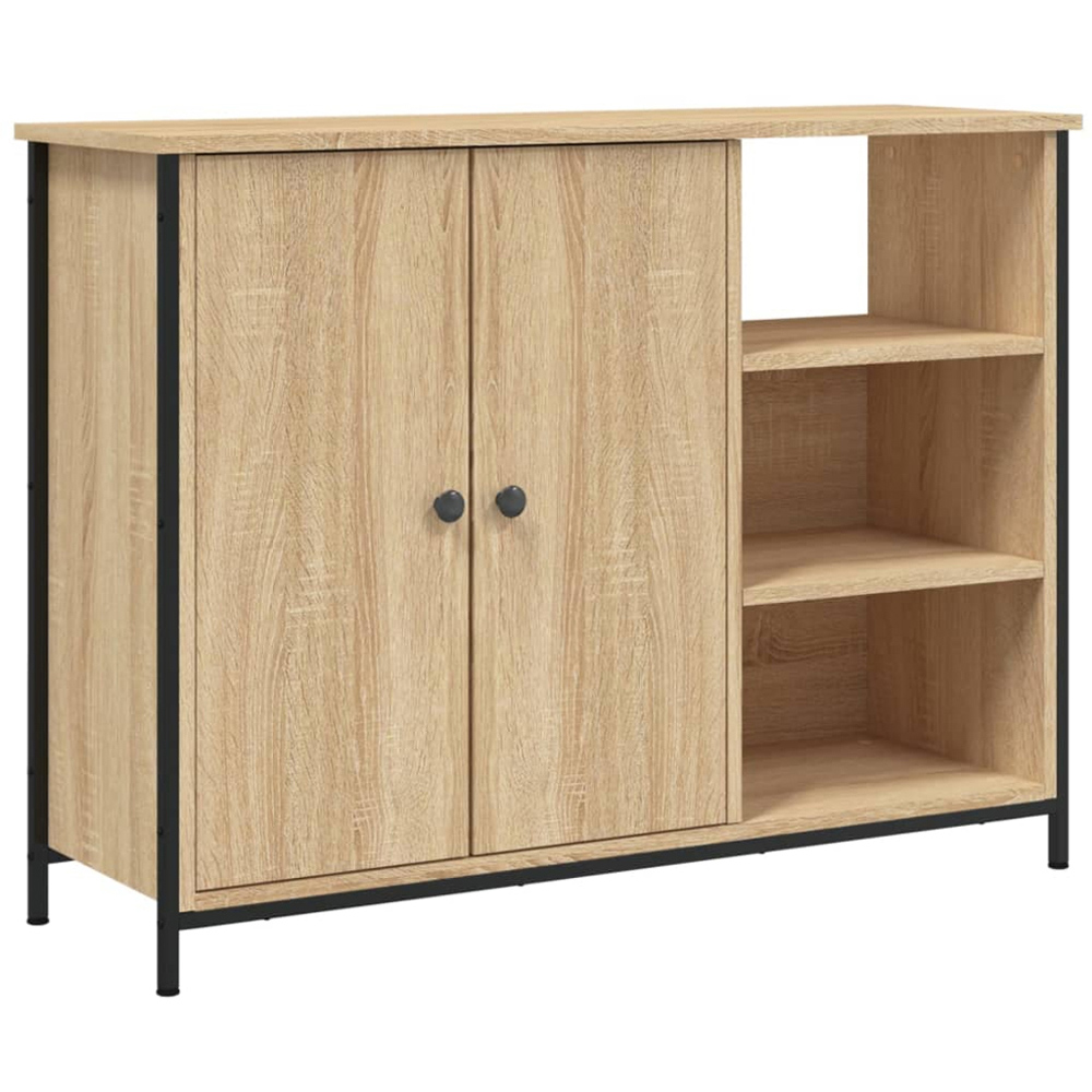 vidaXL 2 Door 3 Shelf Sonoma Oak Sideboard Image 2