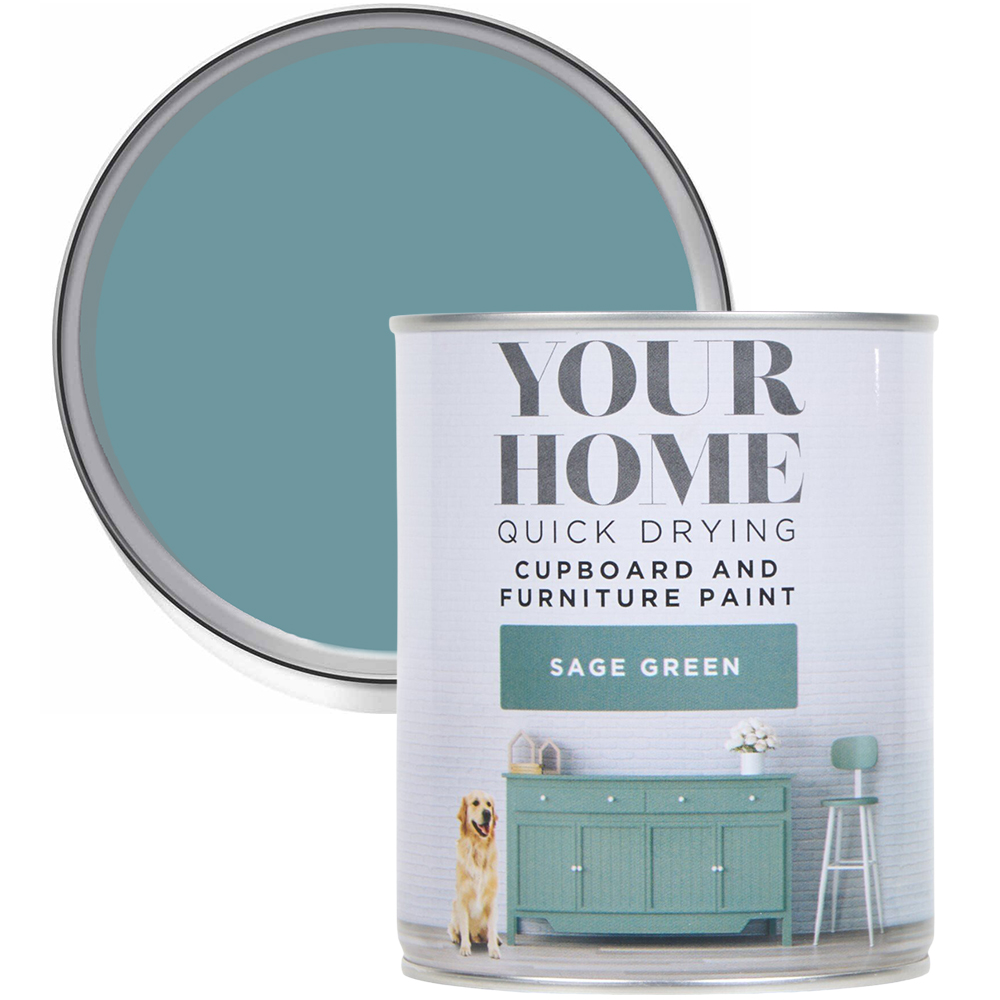 Your Home Cupboard and Furniture Paint 750ml Sage Green Image 1