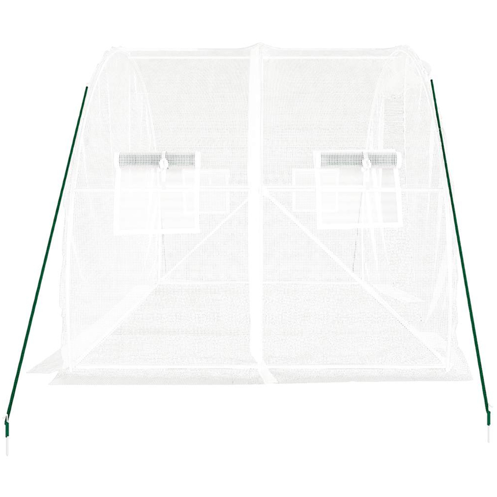 vidaXL White Polyethylene Galvanised Steel Frame 9.8 x 2ft Greenhouse Image 4