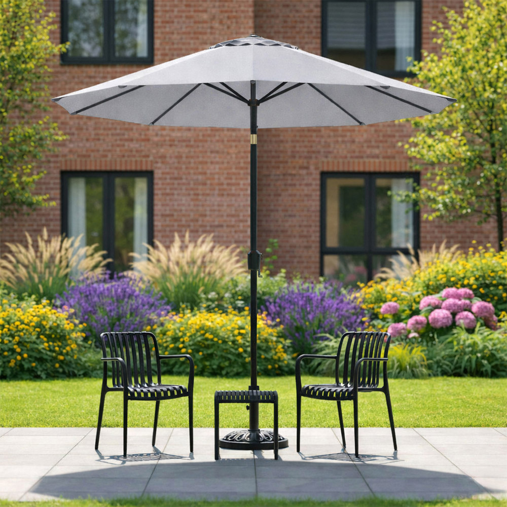 Jack Stonehouse Grey Crank and Tilt Straight Parasol 2.7m Image 2