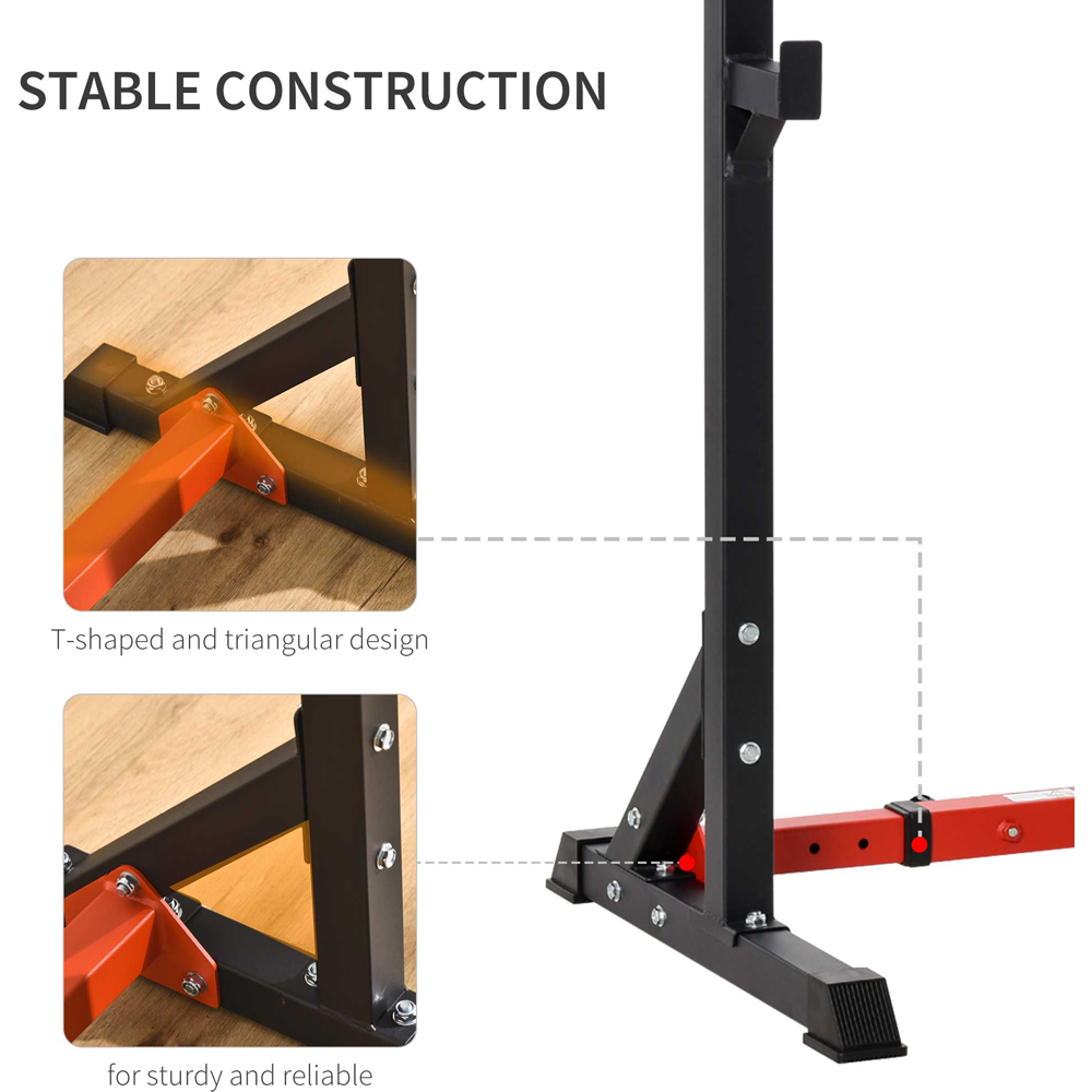 HOMCOM Adjustable Barbell Rack Image 5
