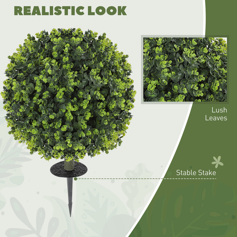 Portland Boxwood Topiary Ball Bush Artificial Plant in Pot 40cm 2 Pack Image 5