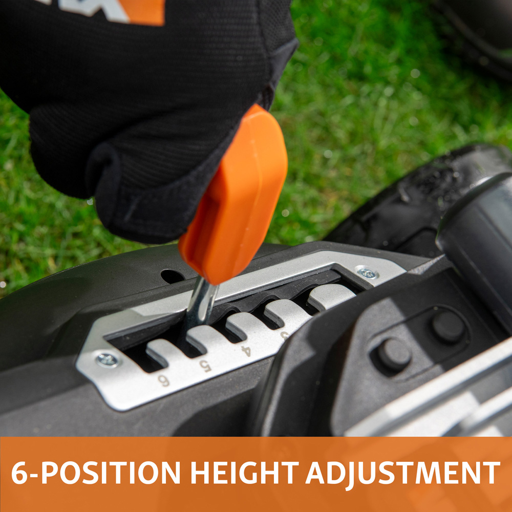 Worx WG737E 2-in-1 40V Hand Propelled 37cm Cordless Brushless Lawn Mower with 4.0Ah Battery Image 5