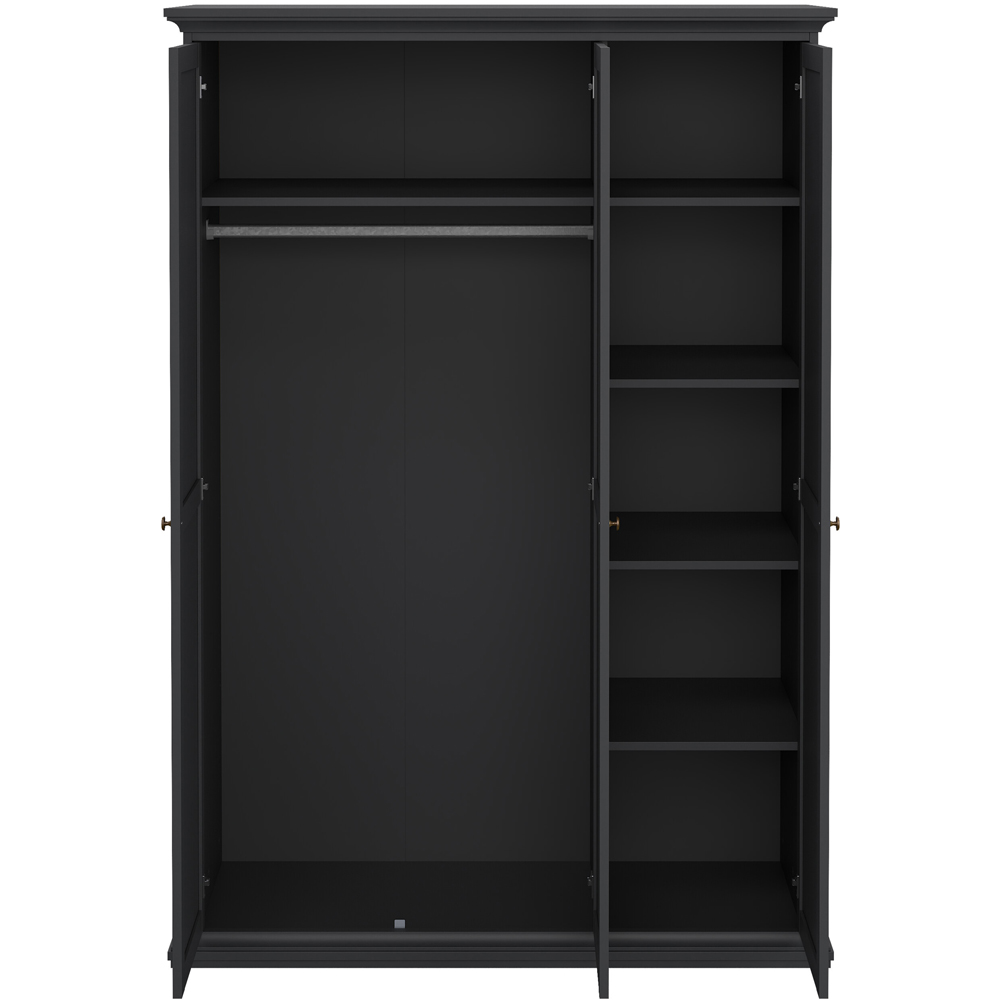 Florence Paris 3 Door Matt Grey Wardrobe Image 4