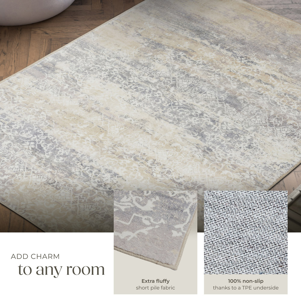 tectake Dalia Non Slip Washable Rug 230 x 160 x 0.6cm Image 4