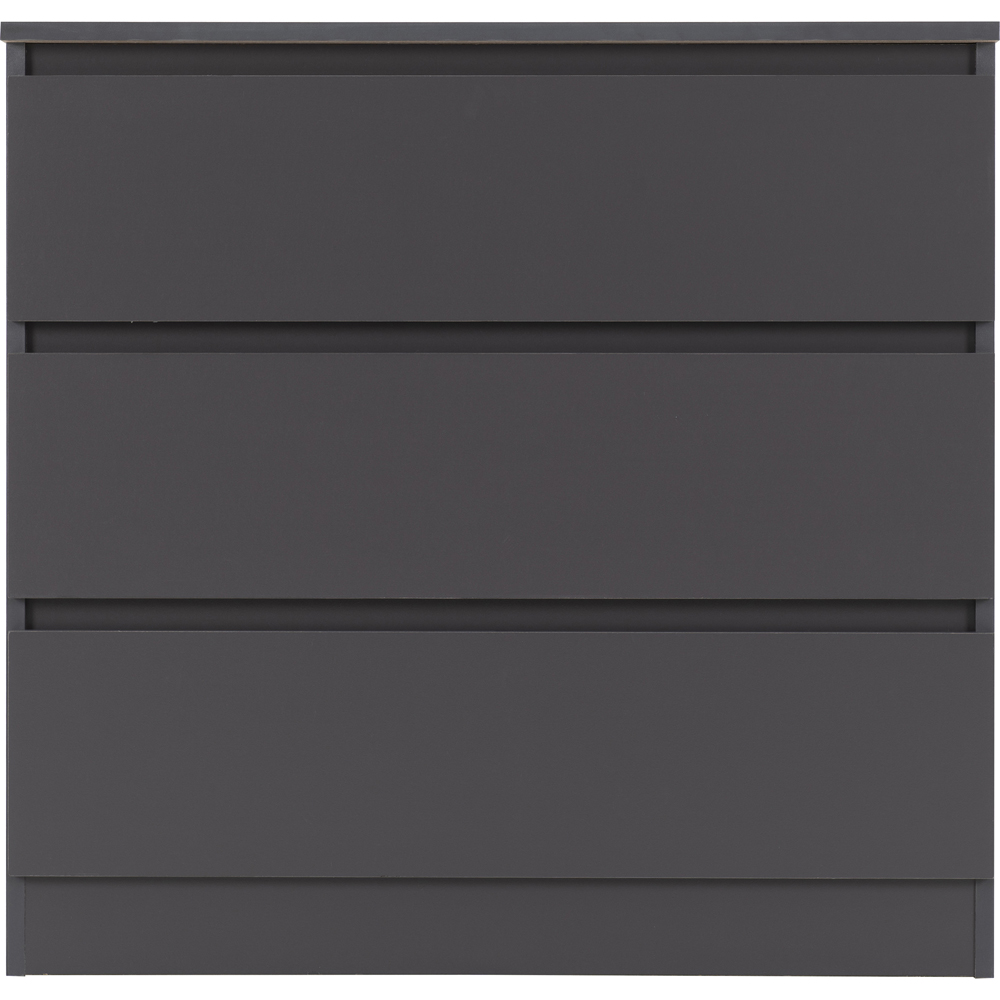 Seconique Malvern 3 Drawer Grey Chest of Drawers Image 3