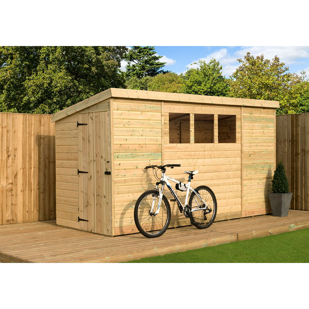 Empire Sheds 2500 10 x 4ft Side Panel Door Tongue and Groove Pent Garden Shed Image 2