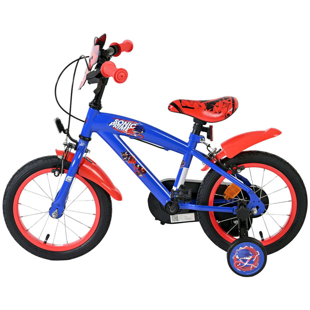 Volare SEGA Sonic Prime Kids 14 inch Multicolour Bike with Stabilisers Image 5