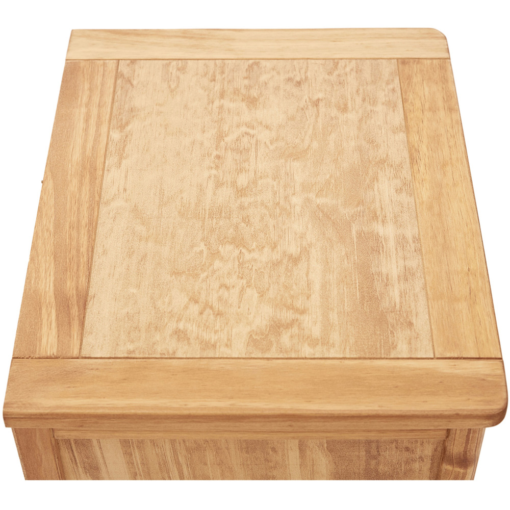 Carbini 2 Drawer Waxed Bedside Table Image 7