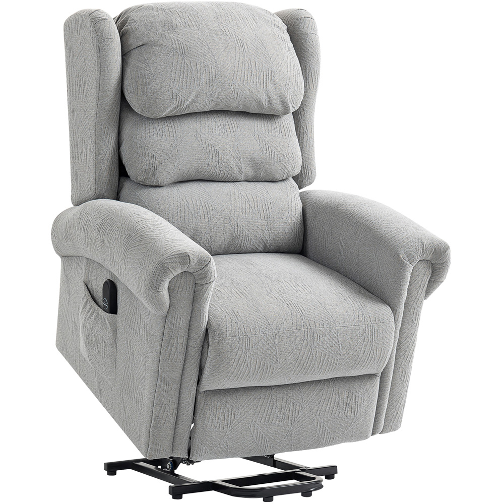 HOMCOM Grey Power Lift Recliner Chair with Remote Image 2