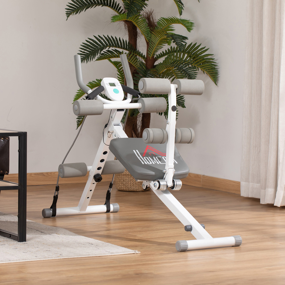 HOMCOM 2 in 1 Adjustable Fitness Crunch Machine Image 2