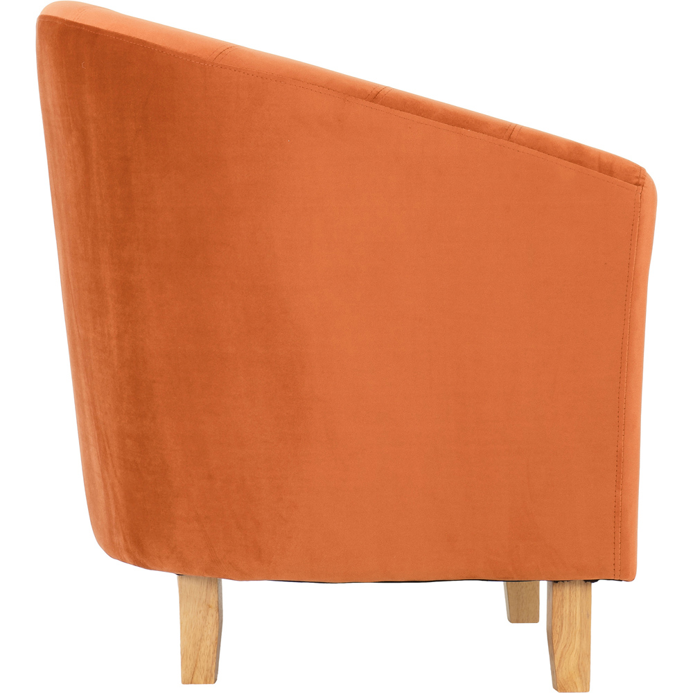 Seconique Burnt Orange Velvet Tempo Tub Chair Image 4