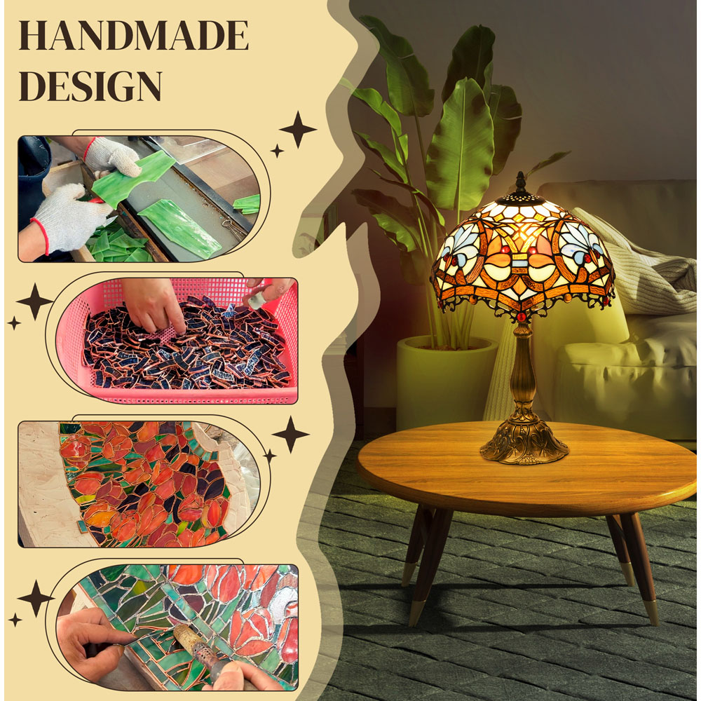 Portland Sunflower Antique Table Lamp Image 7