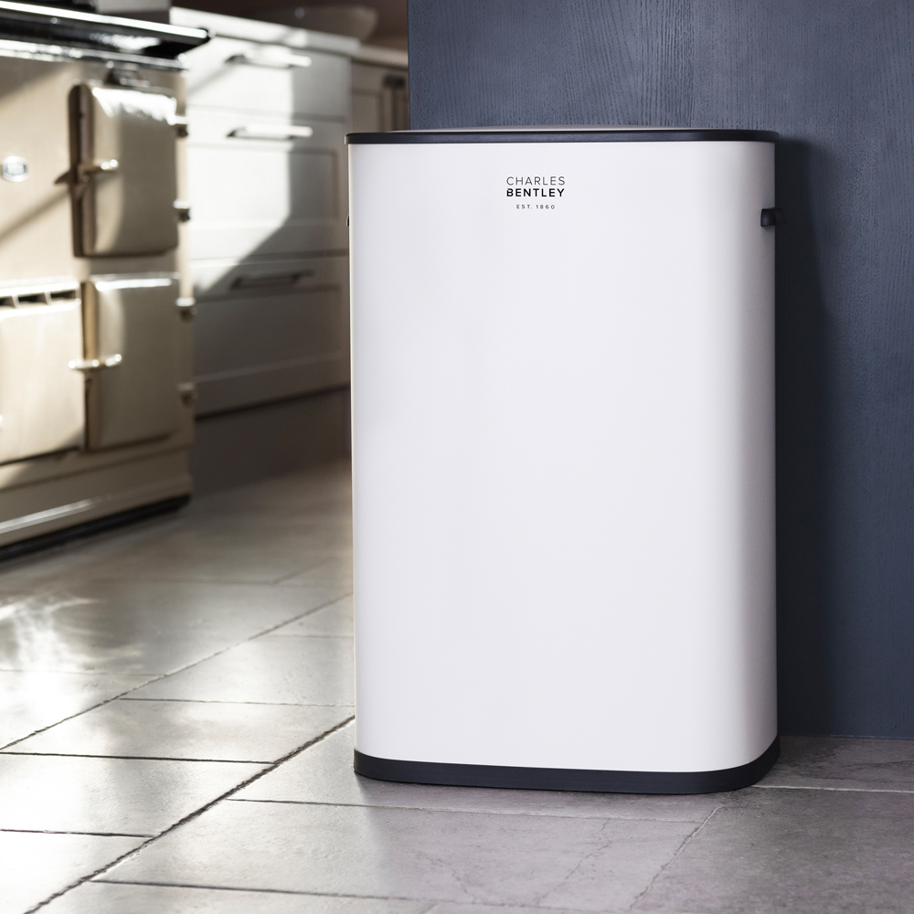 Charles Bentley White Automatic Sensor Bin 55L Image 2