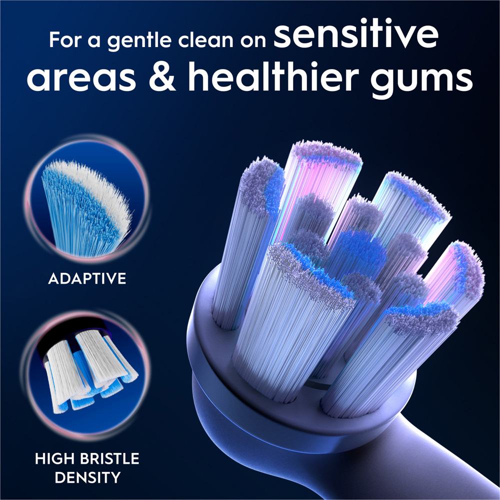 Oral-B iO Gentle Clean Care White Toothbrush Refill Head 2 Pack Image 6