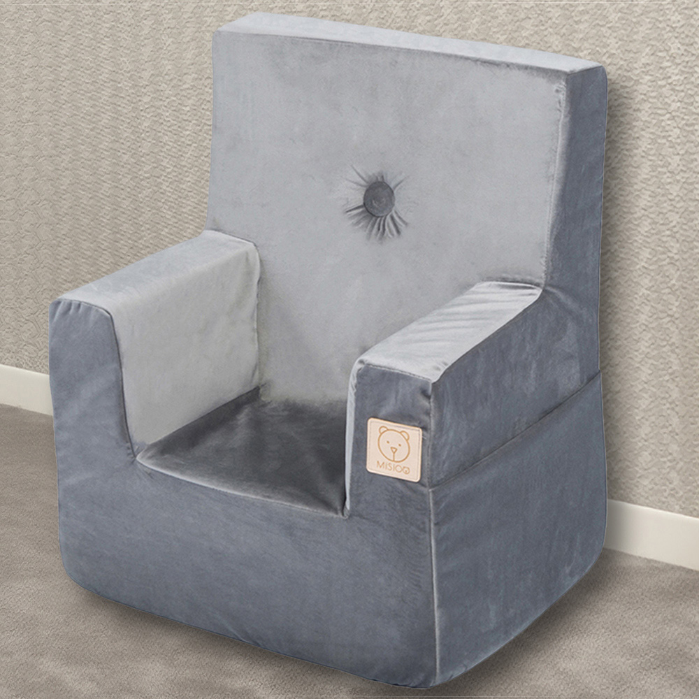 Misioo Kids Foldie Seat and Pocket Grey Image 2
