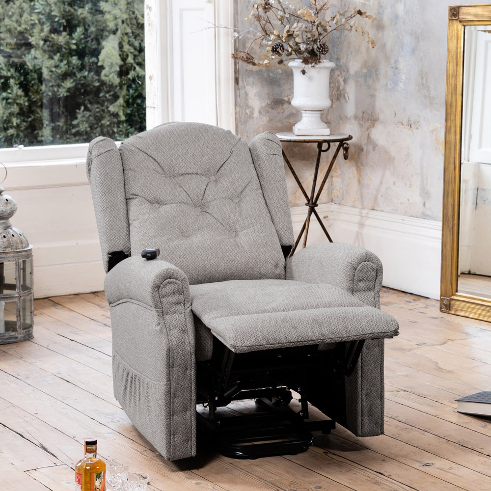 Artemis Home Crawley Light Grey Electric Lift-Assist Massage and Heat Recliner Chair Image 3