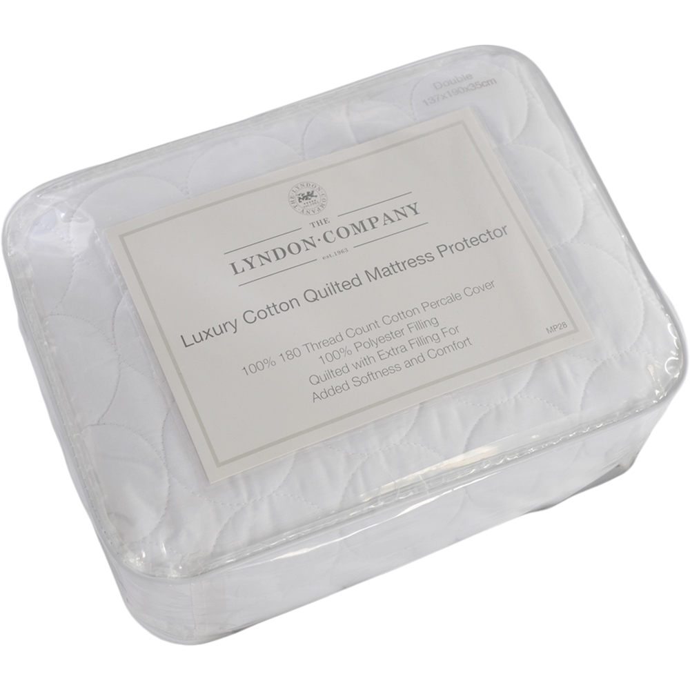 The Lyndon Company Double Cotton Quilted Mattress Protector Image 1