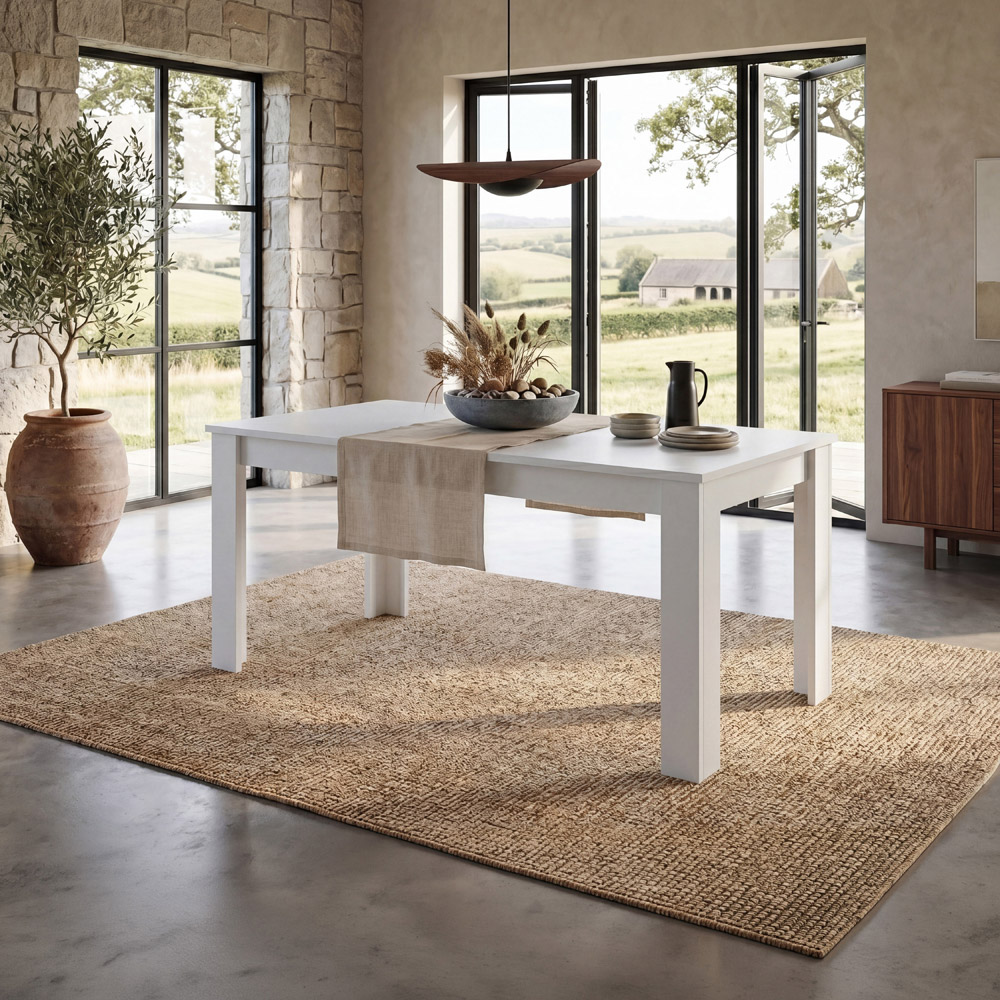 VIDA DESIGNS Medina 6 Seater Dining Table White Image 3