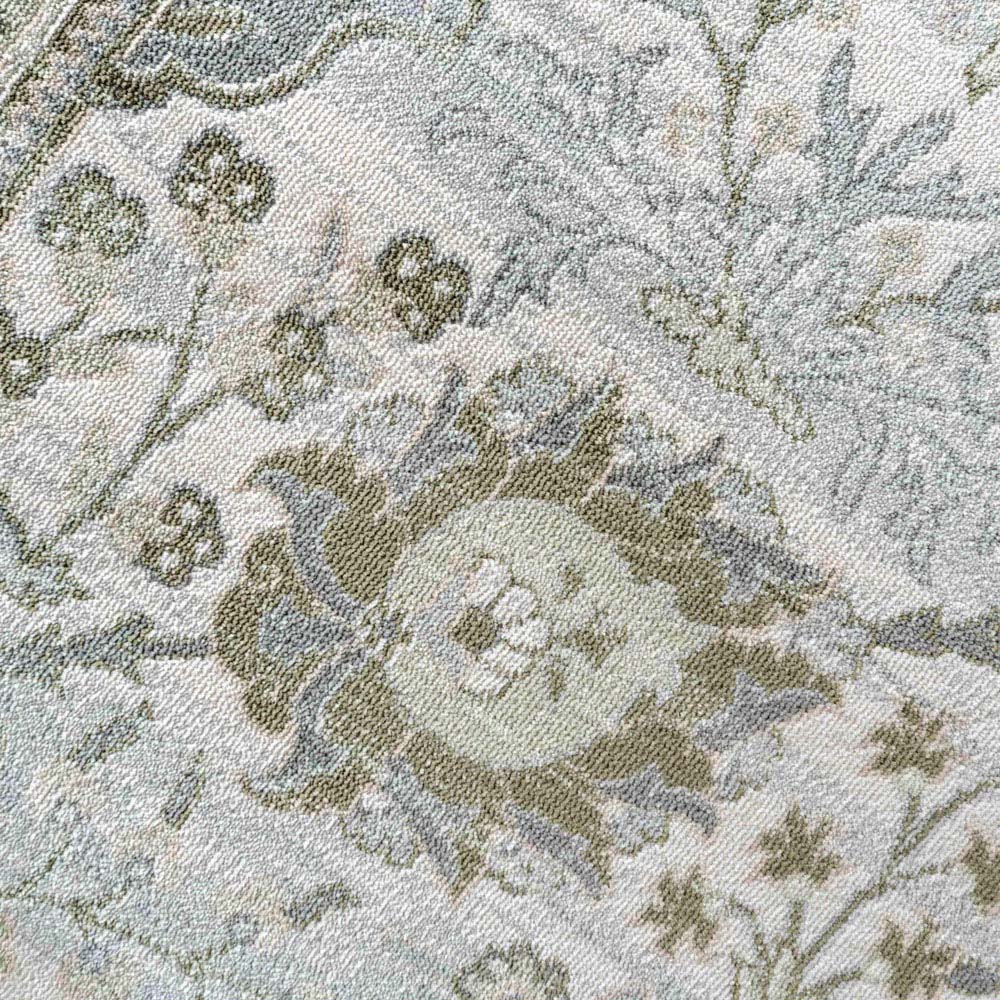 Kukoon Caralina Florrie Green Flat Vintage Rug 80 x 150cm Image 3