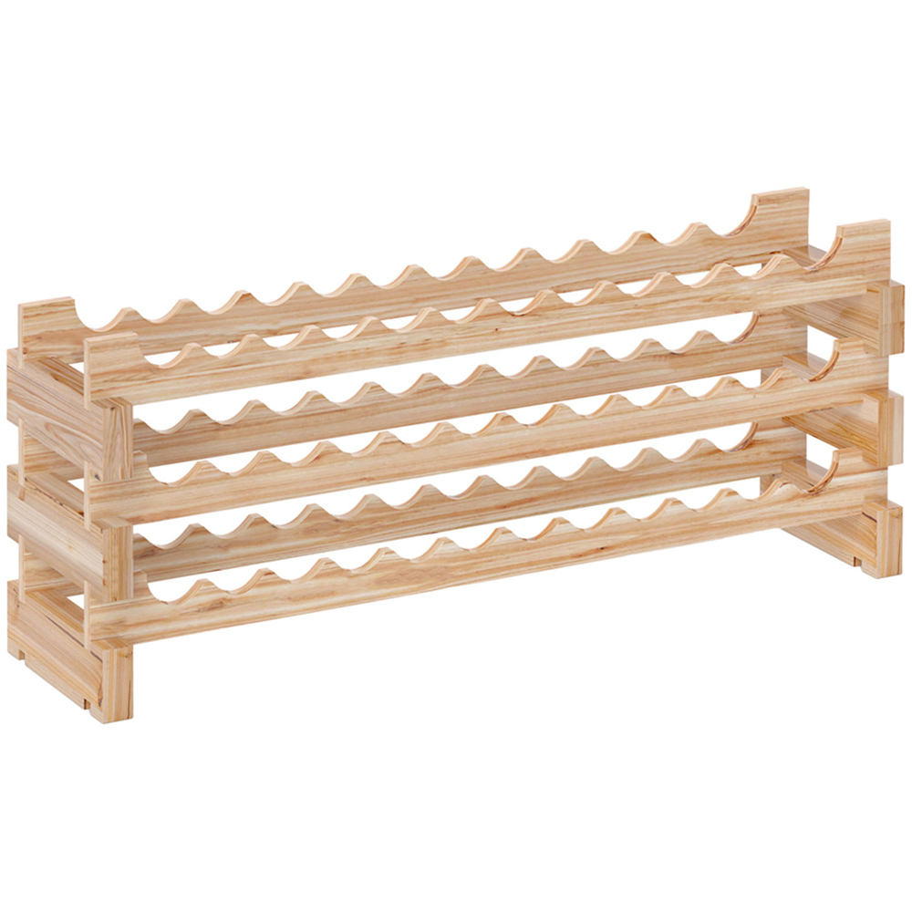 HOMCOM 3 Tier 36 Bottle Shelf Wine Rack Image 1