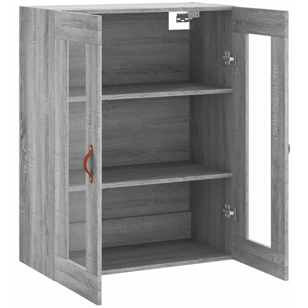 vidaXL 2 Door 3 Shelf Grey Sonoma Wall Mounted Cabinet Image 7