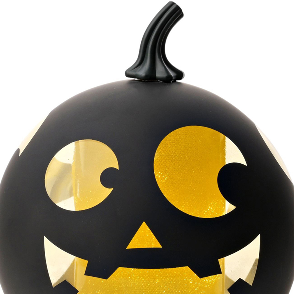 Hocus Pocus Large Black LED Glass Pumpkin Image 3