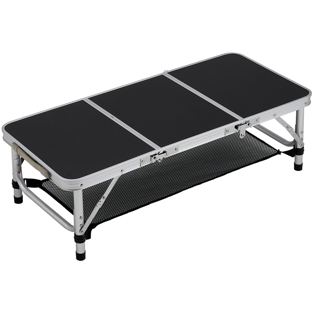Living and Home 3ft Black Tri-Fold Aluminium Alloy Camping Table Image 4