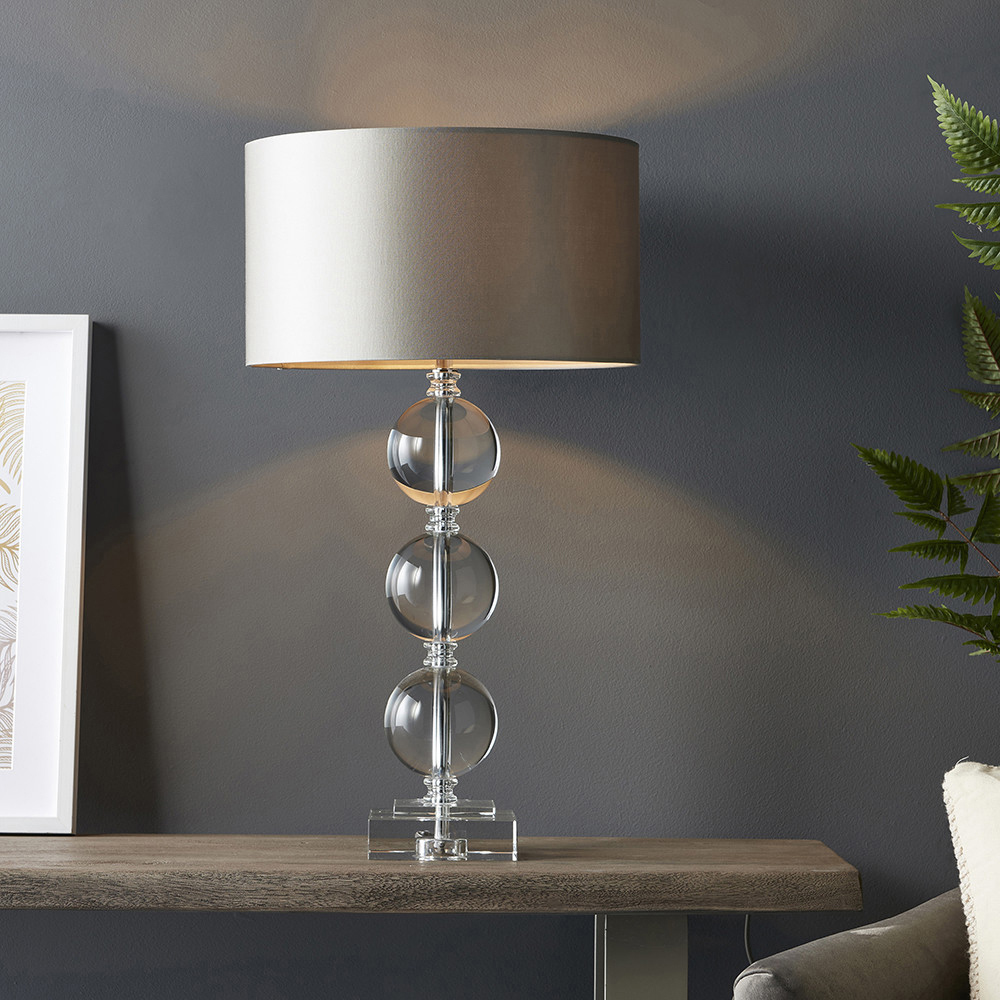 Merano Ortisei Clear Crystal and Chrome Plate Table Lamp Image 6