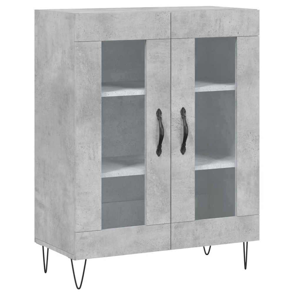 vidaXL 4 Door Concrete Grey Highboard Image 7