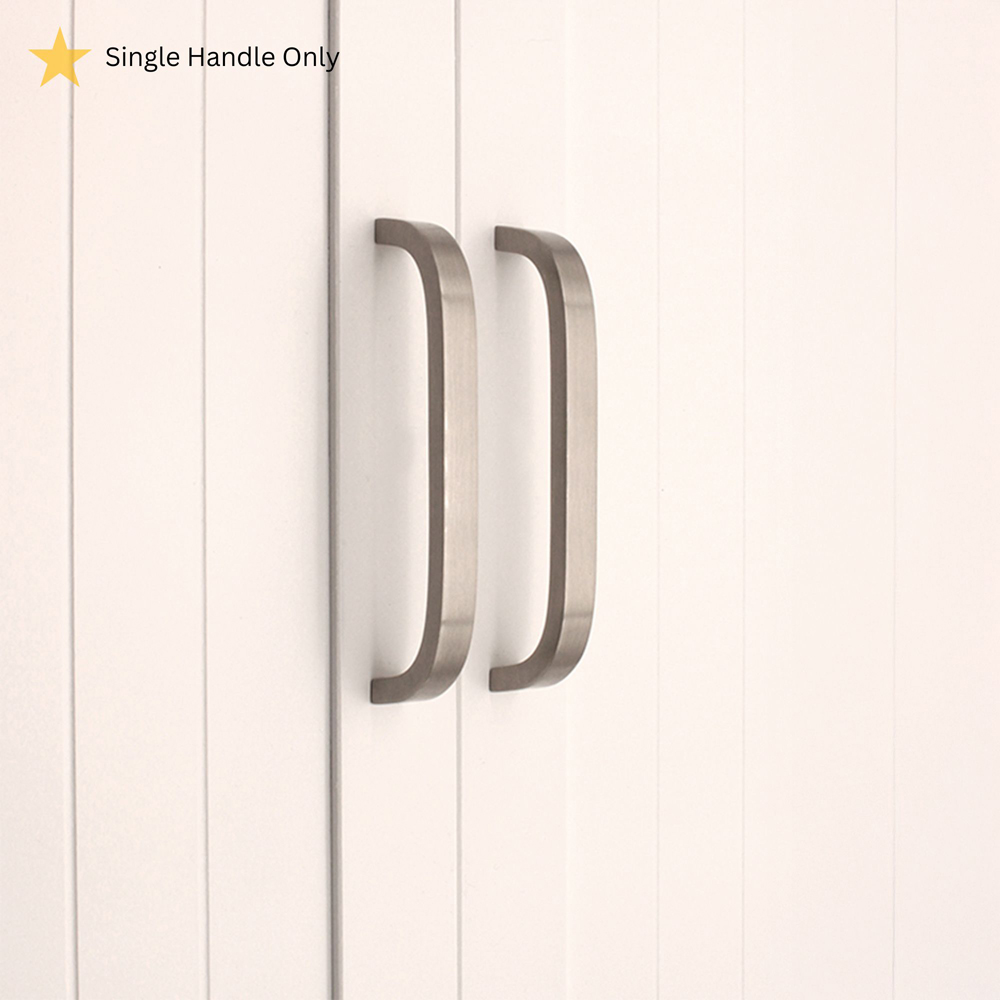 Spira Brass Satin Silver Curved Bar Handle 300mm Image 2