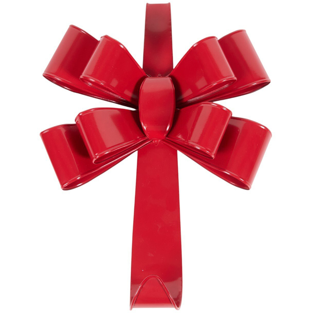 Large Bow Wreath Hanger Red Image 2
