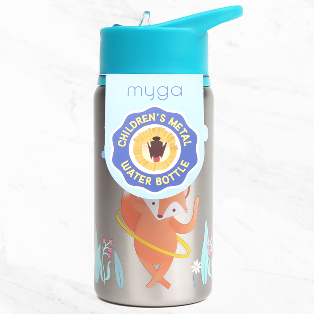 Myga Animal Kingdom Children's Metal Water Bottle 500ml Image 2