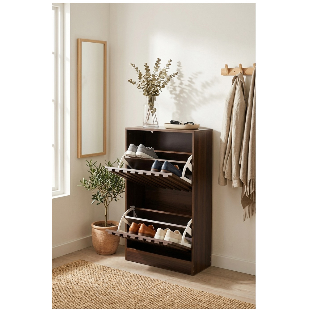 Jackson Shoe Cabinet Walnut Image 5