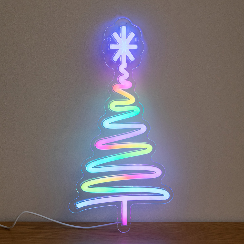 Samuel Alexander Multicolour LED Neon Christmas Tree 40cm Image 5