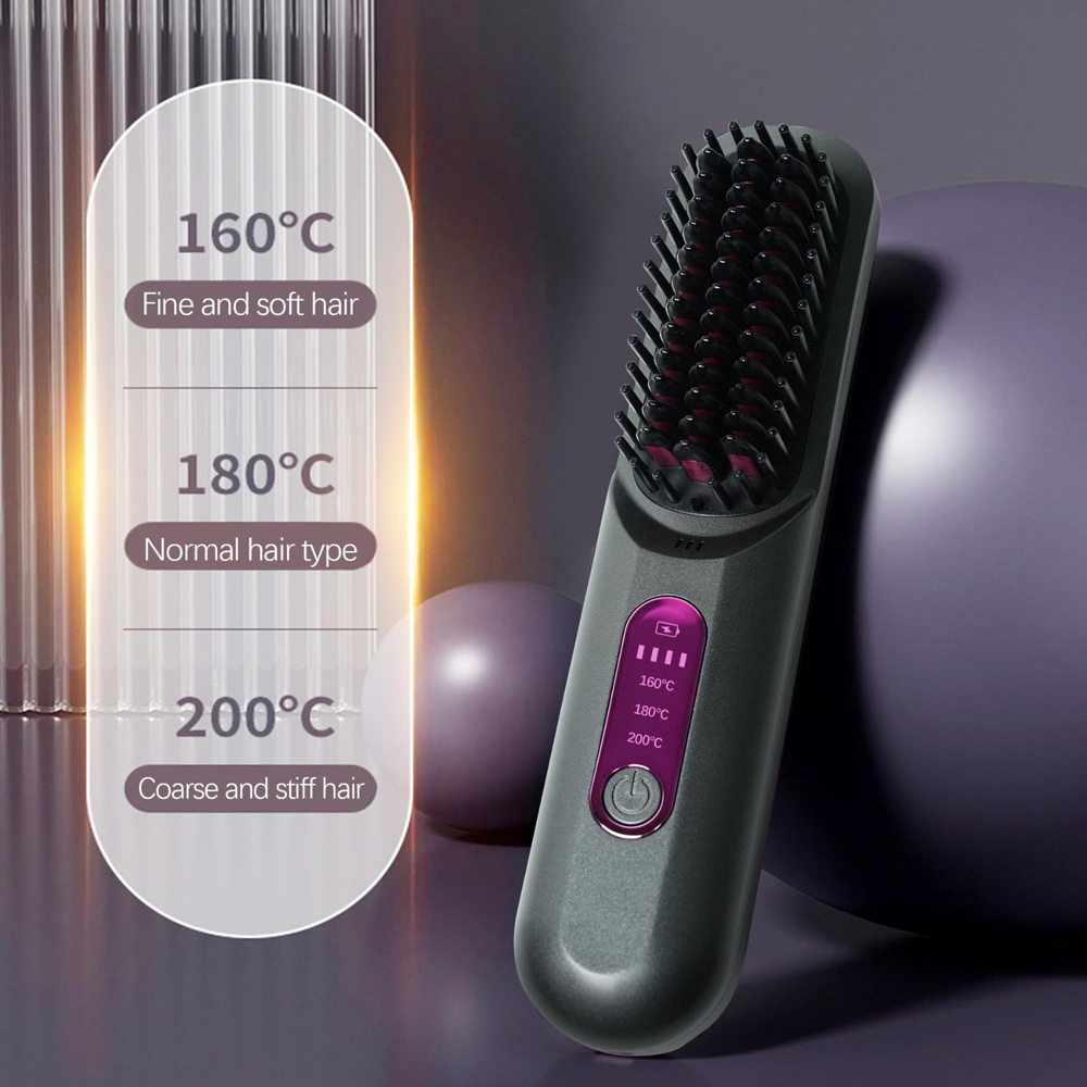 Alivio 3-Speed Black and Pink Hair Straightener Image 9