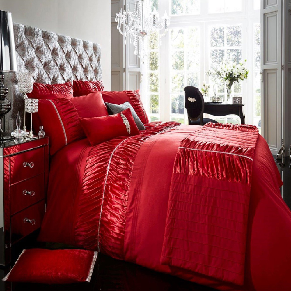 Smart Living Single Alina Red Duvet Cover Set Image 1