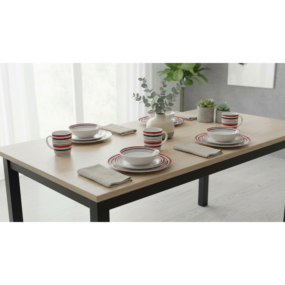Waterside Brompton Burgundy 12 Piece Dinner Set Image 4