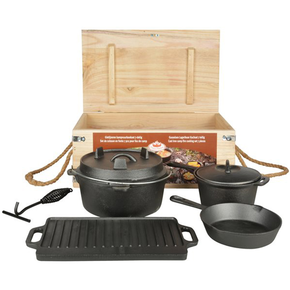 Fallen Fruits Black 7 Piece Dutch Oven Cooking Set Image 3