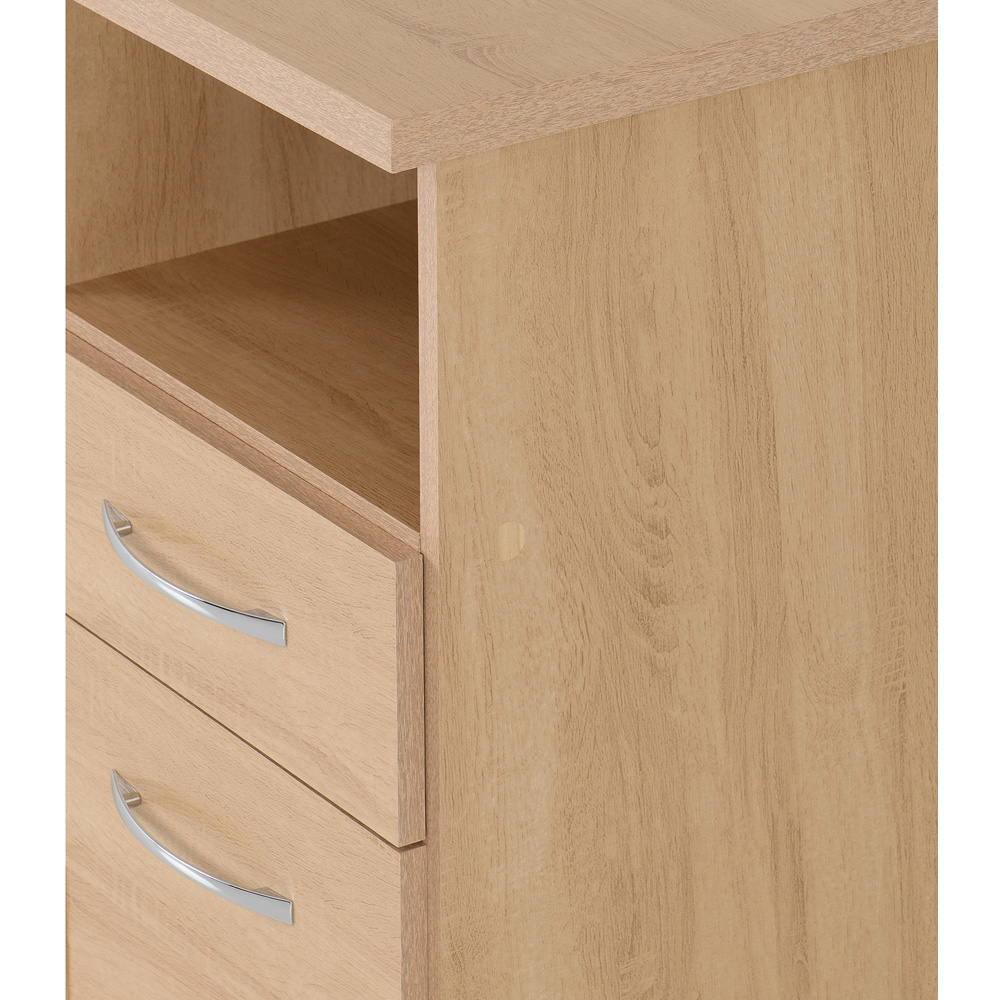 Seconique Nevada 2 Drawer Sonoma Oak Bedside Table Image 6