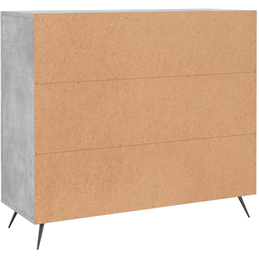 vidaXL 3 Door Concrete Grey Wooden Sideboard Image 8