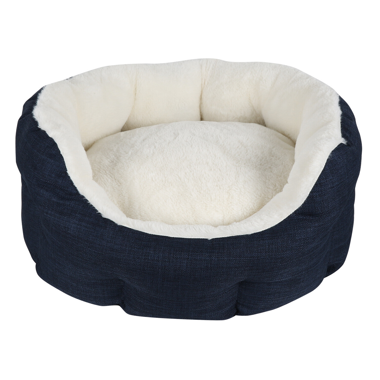 Luxurious Pet Bed Navy Small Image 1