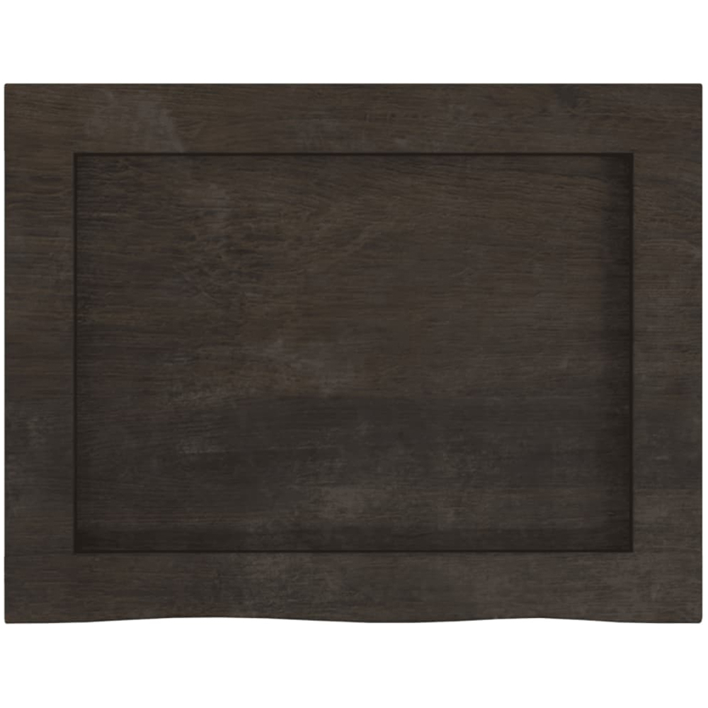 vidaXL 40 x 30 x 4cm Dark Brown Solid Oak Wall Shelf Image 4