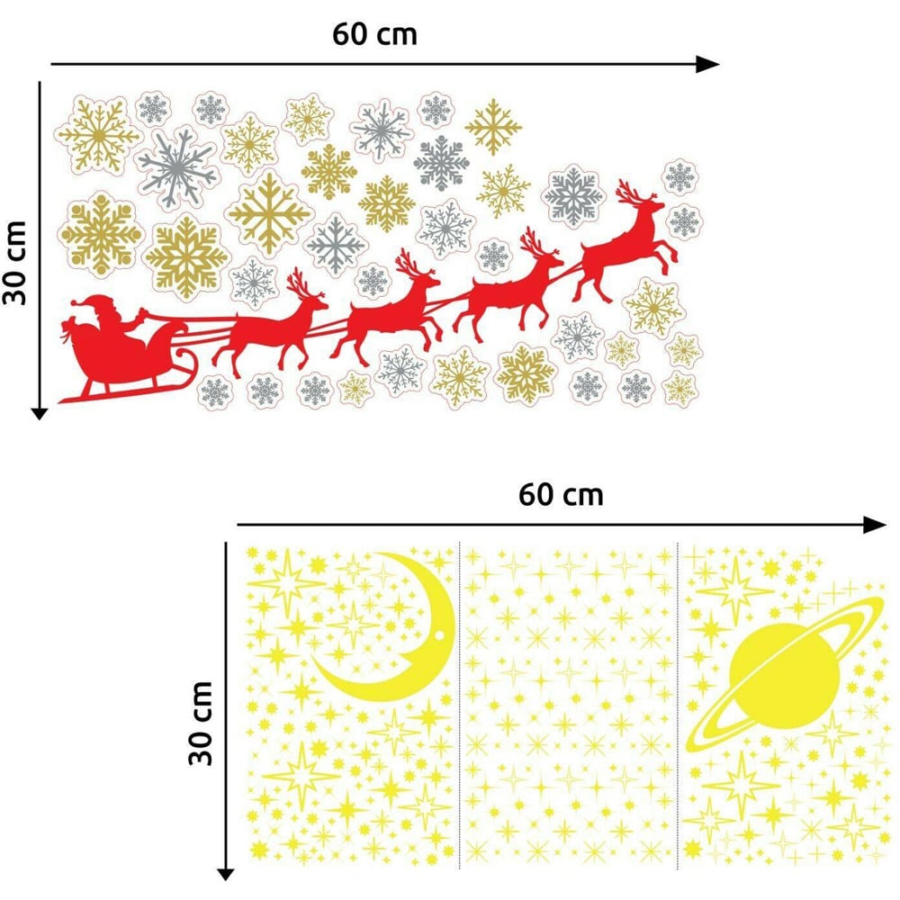 Walplus Crossing Over the Silent Night Self Adhesive Glow in Dark Christmas Wall Sticker Image 4
