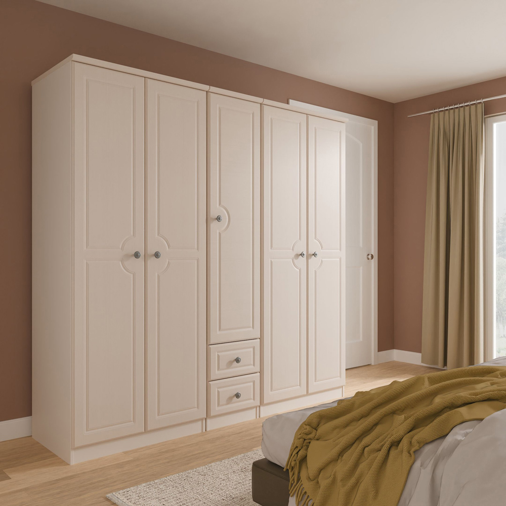 Crowndale Pembroke 5 Door 2 Drawer Kashmir Ash Wardrobe Ready Assembled Image 9