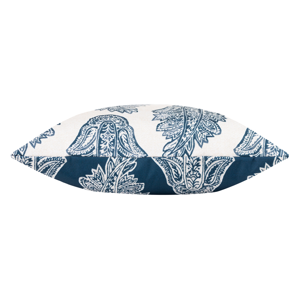 Paoletti Kalindi Navy Paisley Floral UV and Water Resistant Outdoor Cushion Image 3