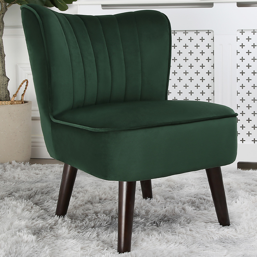 Shaun Green Velvet Accent Chair Image 1
