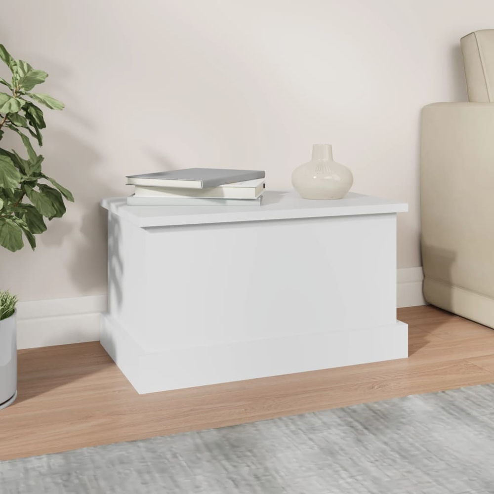vidaXL White Storage Box with Lift Top Lid Image 3