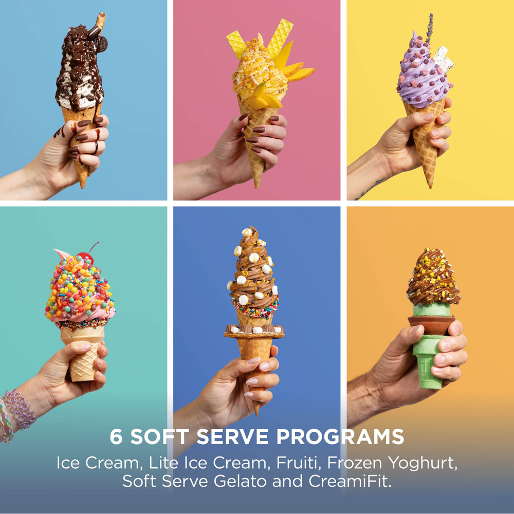Ninja CREAMi Scoop and Swirl NC701UKBL 13-in-1 Navy Ice Cream and Soft Serve Maker Image 5
